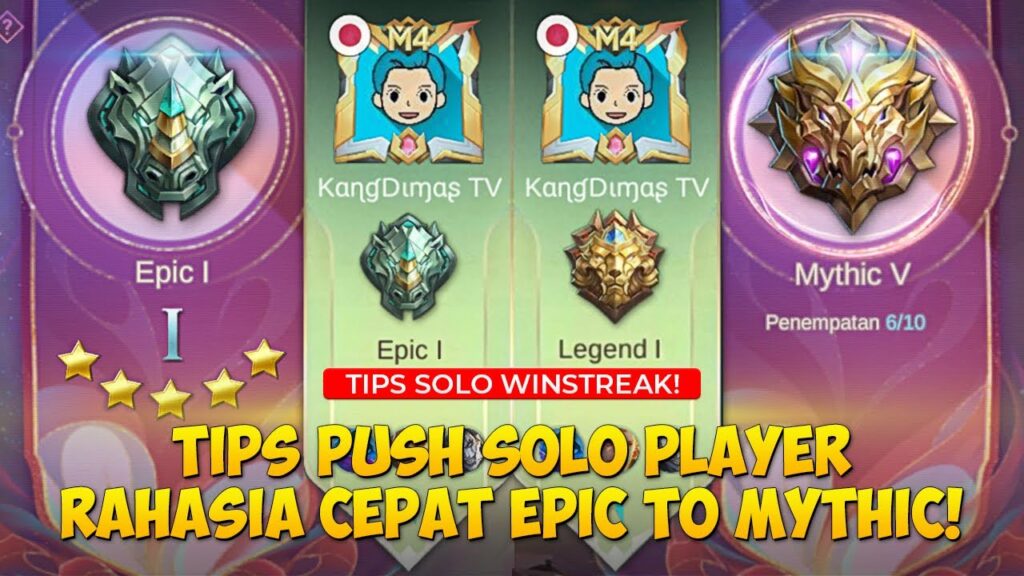 Tips Push Rank Mobile Legends 2026 agar Cepat Mythic Tanpa Win Streak Putus